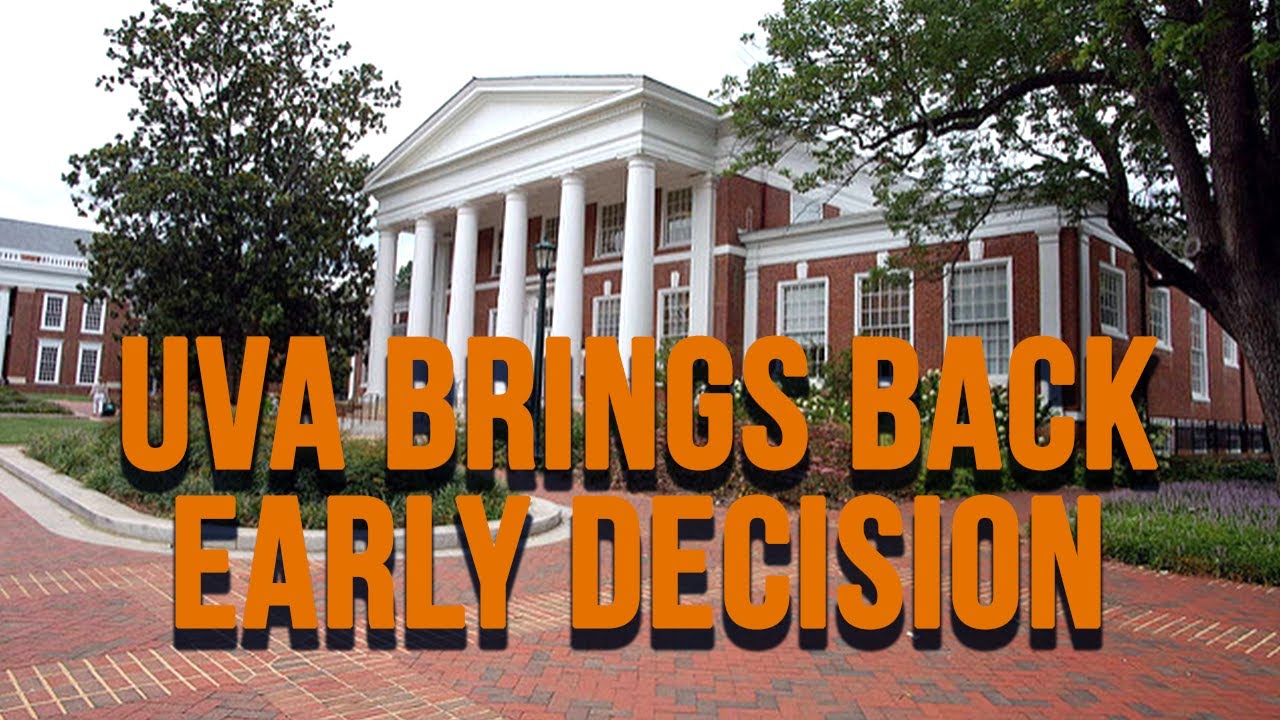 UVA Admission Adds Early Decision Option WUVA